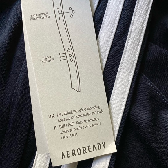 ADIDAS Mens 3S PES Shorts Navy White Stripes Basketball Zipper Pockets Large - Picture 7 of 12